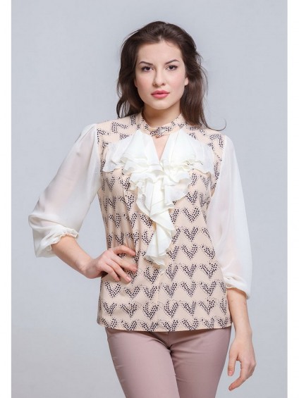 Блуза мод. 1522 цвет Молочный