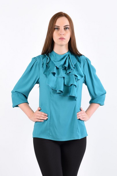 Блуза мод. 1524 цвет Бирюзовый