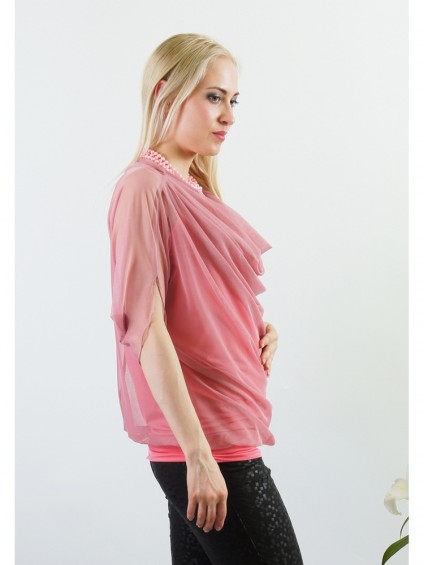 Блуза мод. 1541 цвет Розовый
