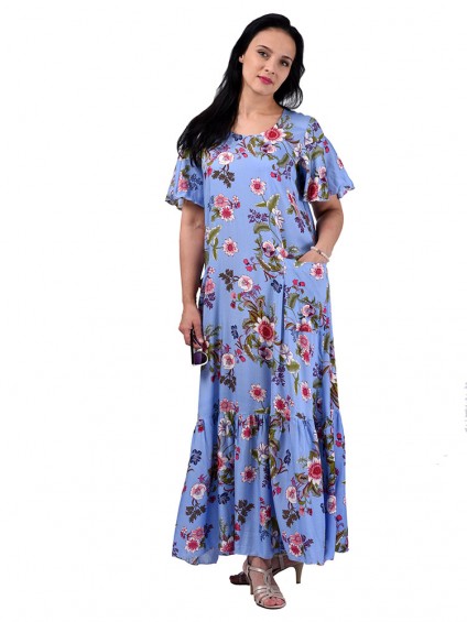 Платье мод. 2701-4 цвет Голубой