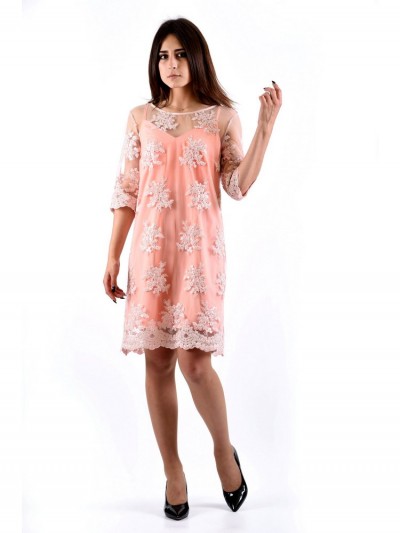 Платье мод. 3435 цвет Персиковый