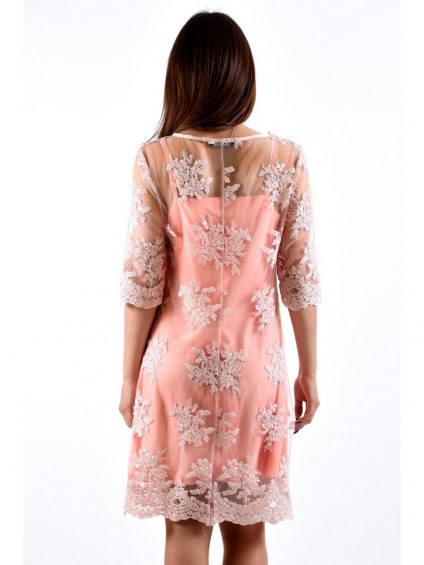 Платье мод. 3435 цвет Персиковый