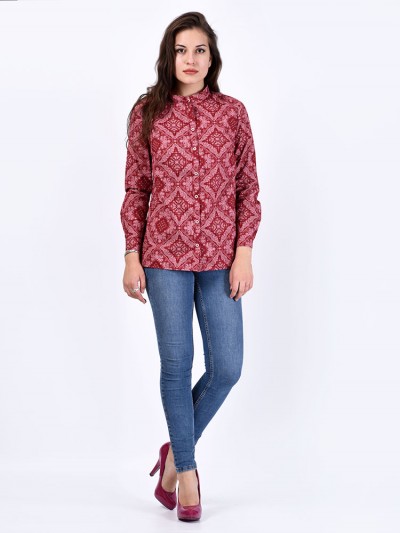 Блуза мод. 3518 цвет Бордовый
