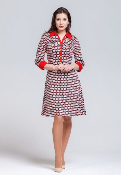 Платье мод. 5402-1 цвет Красный