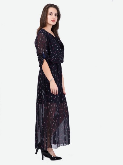 Платье мод. 6401 цвет Темно-синий