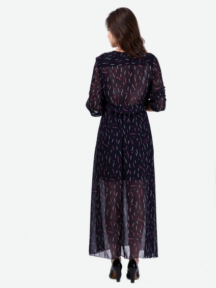 Платье мод. 6401 цвет Темно-синий